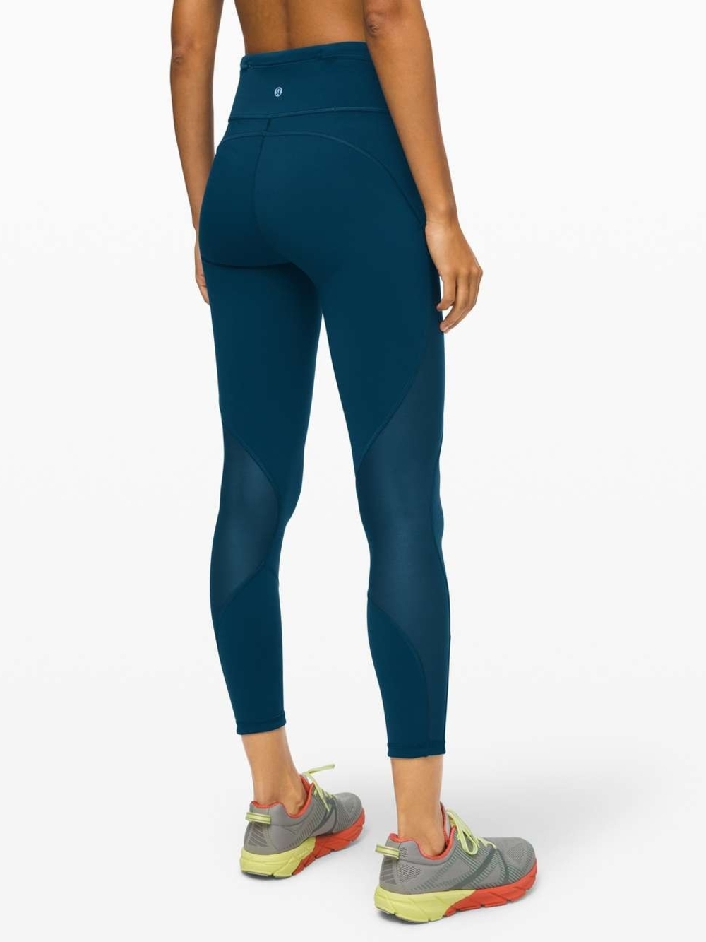 lululemon athletica Deep Teal High-Rise Leggings with Mesh Panels